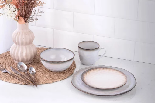 Тарілка десертна Ardesto Umbria, 19см, кераміка, сірий світлий