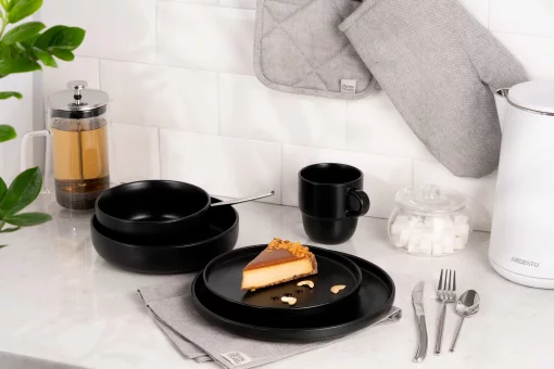 Тарілка супова Ardesto Trento, 21.5см, кераміка, чорний