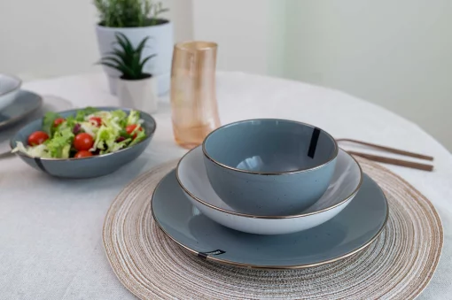 Тарілка обідня Ardesto Bagheria Grey, 26см, кераміка, сірий