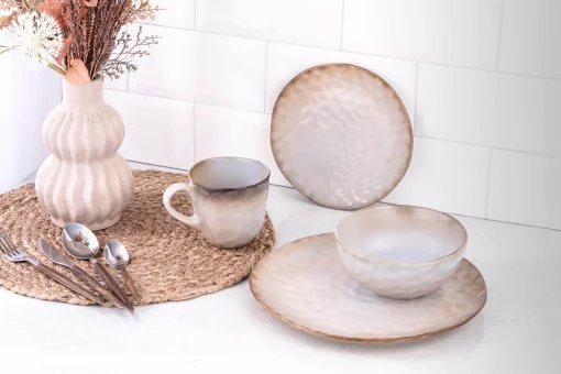 Тарілка обідня Ardesto Umbria, 27см, кераміка, бежевий