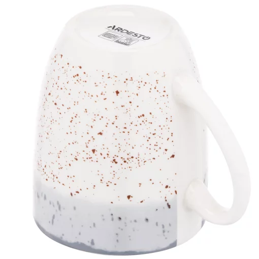 Чашка Ardesto Siena, 360мл, порцеляна, біло-сірий