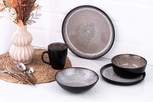 Чашка Ardesto Bolzano, 380мл, кераміка, чорно-коричневий