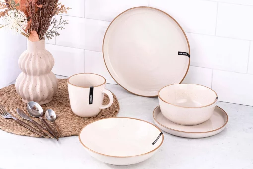 Чашка Ardesto Apulia, 450мл, кераміка, кремовий