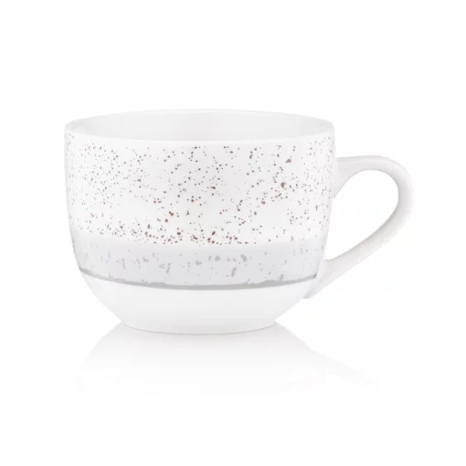 Чашка Ardesto Siena, 500мл, порцеляна, біло-сірий