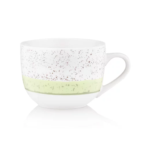Чашка Ardesto Siena, 500мл, порцеляна, біло-зелений