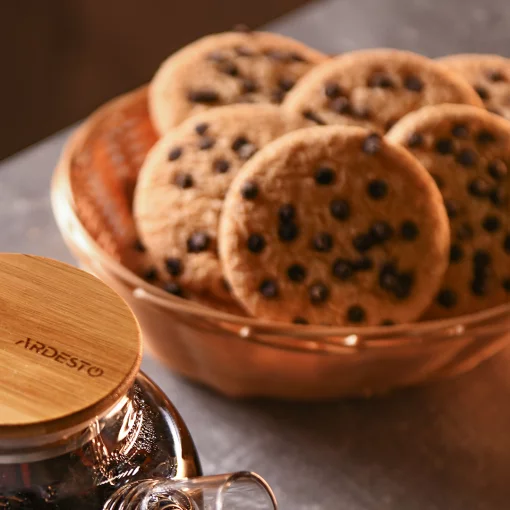 Заварник Ardesto Gemini 600мл, боросилікатне скло, бамбук, прозорий