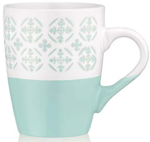 Чашка Ardesto Ornament, 320мл, кераміка, блакитно-білий