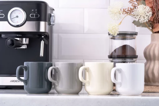 Чашка Ardesto Carlo, 280мл, кераміка, сірий