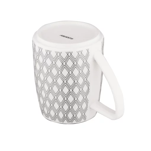 Чашка Ardesto Lamberto, 360мл, порцеляна, біло-сірий