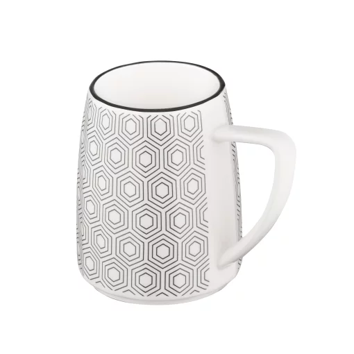 Чашка Ardesto Lamberto, 360мл, порцеляна, біло-сірий