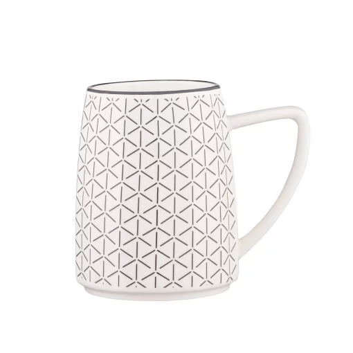 Чашка Ardesto Lamberto, 360мл, порцеляна, біло-сірий