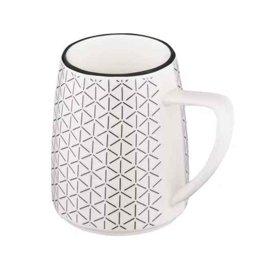 Чашка Ardesto Lamberto, 360мл, порцеляна, біло-сірий