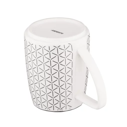 Чашка Ardesto Lamberto, 360мл, порцеляна, біло-сірий