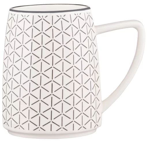 Чашка Ardesto Lamberto, 360мл, порцеляна, біло-сірий