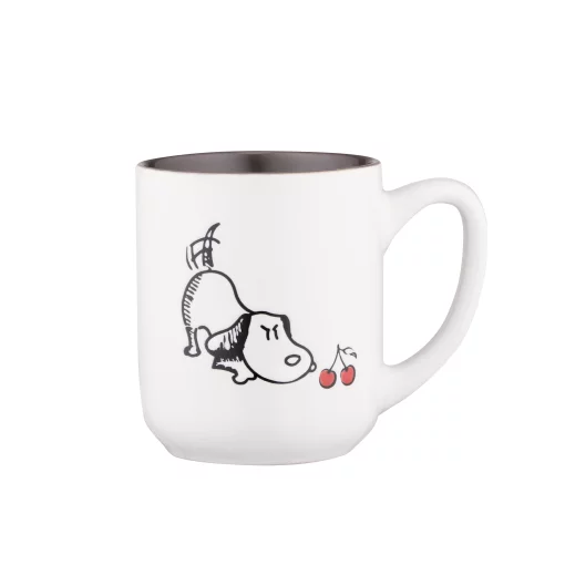 Чашка Ardesto Dog, 380мл, кераміка, біло-сірий