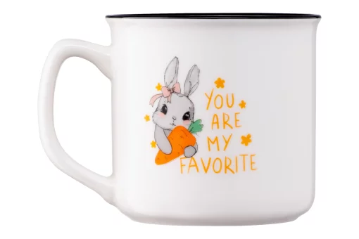 Чашка Ardesto Cute rabbit, 320мл, порцеляна, білий