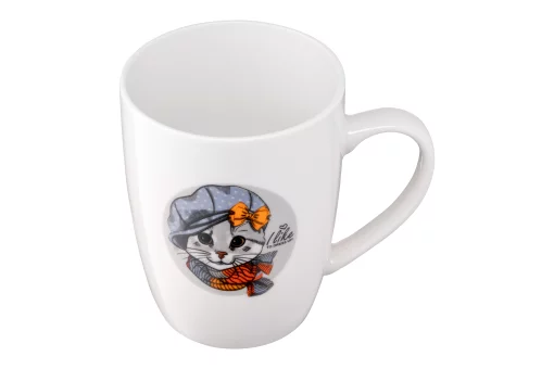 Чашка Ardesto Lovely cat, 320мл, порцеляна, білий