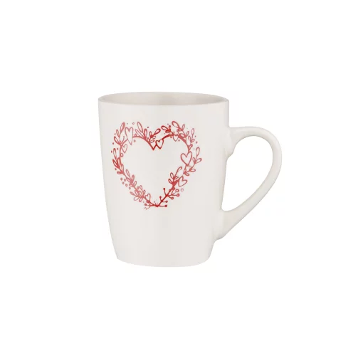 Чашка Ardesto Heart, 320мл, кераміка, білий