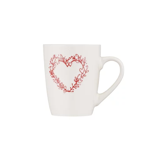 Чашка Ardesto Heart, 320мл, кераміка, білий