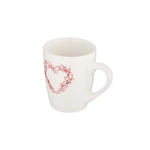 Чашка Ardesto Heart, 320мл, кераміка, білий
