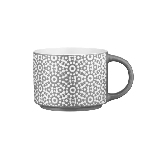 Чашка Ardesto Weaving G, 330мл, порцеляна, біло-чорний