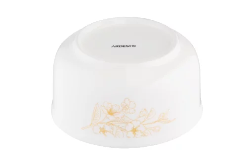 Салатник з кришкою Ardesto Sunny day, 12см, порцеляна, білий