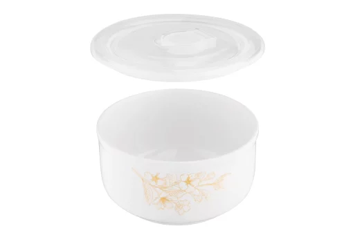 Салатник з кришкою Ardesto Sunny day, 12см, порцеляна, білий