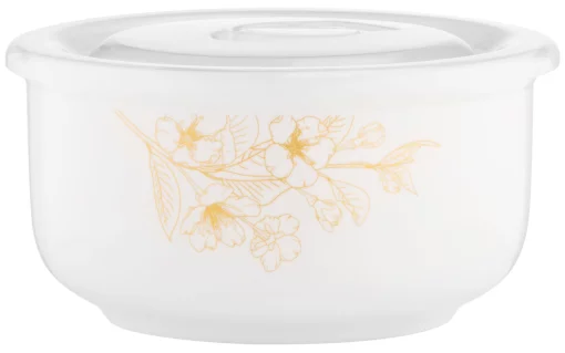 Салатник з кришкою Ardesto Sunny day, 12см, порцеляна, білий