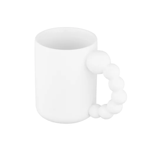 Чашка Ardesto Bubbles, 500мл, порцеляна, білий