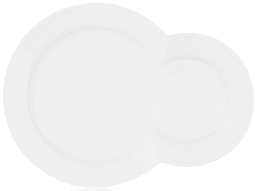 Блюдце Ardesto, 24х18см, порцеляна, білий