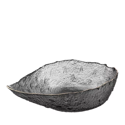 Салатник Ardesto Leaf, 21.5см, скло, сірий