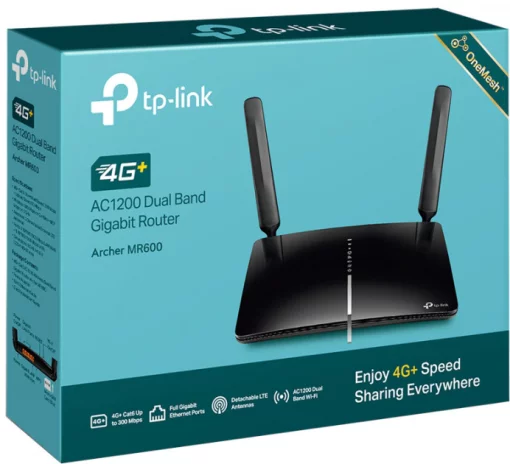 Маршрутизатор TP-LINK TL-MR600 AC1200, 4G/LTE, 3xGE LAN, 1xGE WAN, MESH