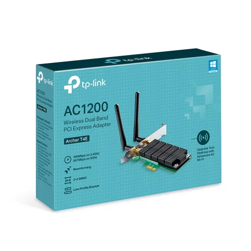 Адаптер WiFi TP-LINK Archer T4E AC1200, PCI-Express x1