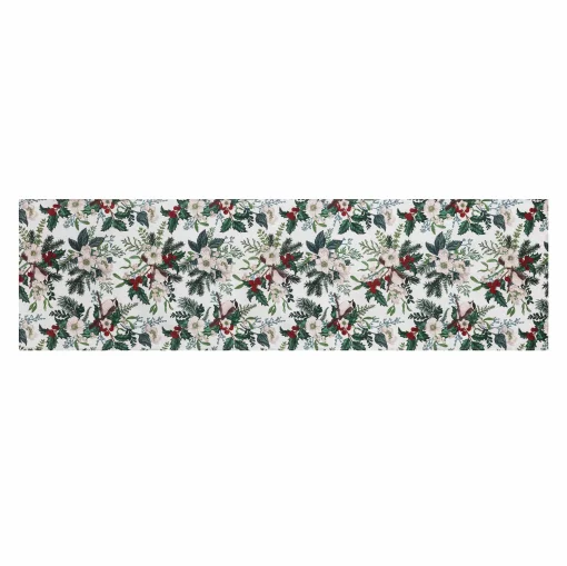 Ранер Ardesto Christmas Happy Holidays, 40х140см, 90% поліестер, 10% бавовна, зелений гостролист