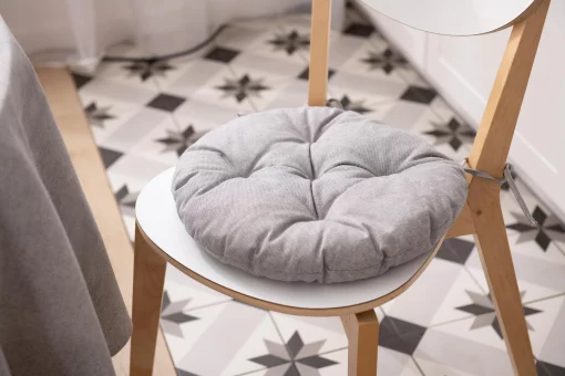 Подушка для стільця Ardesto Oliver, 40см, 100% бавовна, нап-ч: 50% холоф, 50% пп, сірий
