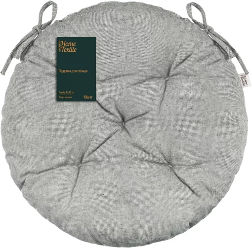 Подушка для стільця Ardesto Oliver, 40см, 100% бавовна, нап-ч: 50% холоф, 50% пп, зелений