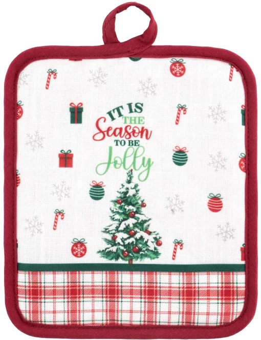 Прихватка Ardesto Christmas Tree 18х20см, 100% поліестер (верх), 100% бавовна (низ), зелений