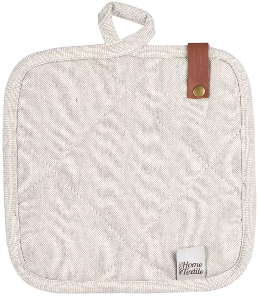 Прихватка Ardesto Oliver, 20х20см, 100% бавовна, нап-ч: ватин, сірий світлий