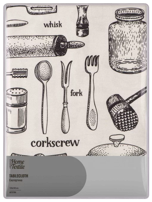 Скатертина Ardesto Kitchen 120х140см, 90% поліестер, 10% бавовна