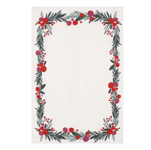 Набір серветок сервірувальних Ardesto Christmas Happy Holidays 30х45см, 2шт, 90% поліестер, 10% бавовна, білий віночок