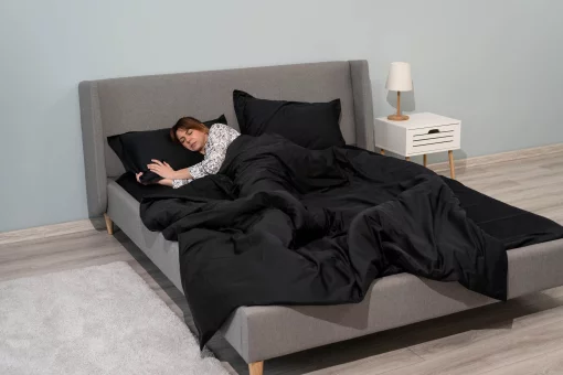 Підковдра Ardesto Mix&Match Premium, 200х220см, 100% бавовна, сатин, чорний