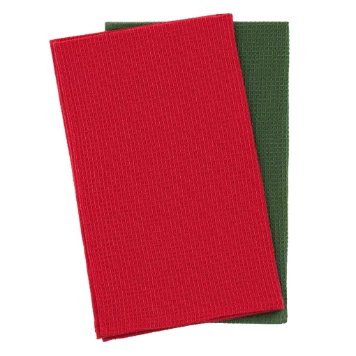 Подарунковий набір рушничків в мішечку Ardesto Christmas Deer 38х63см, 2шт, 100% бавовна, червоний, зелений