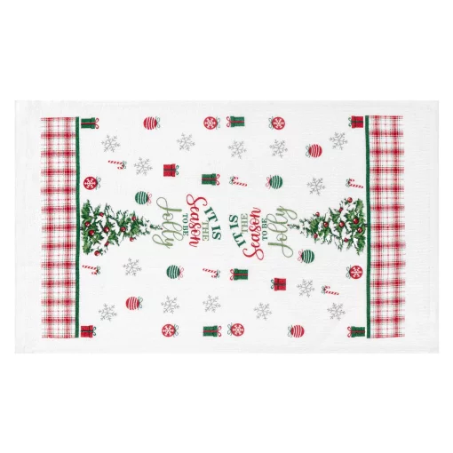 Набір рушничків для кухні Ardesto Christmas Tree 38х63см, 2шт, 100% бавовна, зелений