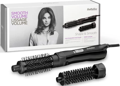 Фен-щітка Babyliss Shape & Smooth, 800Вт, 2 режими, хол. обдув, кераміка, чорний