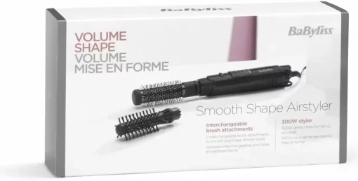 Фен-щітка Babyliss Shape Airsyler, 300Вт, 2 режими, хол. обдув, 2 насадки, чорний