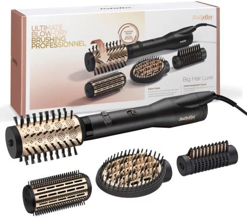 Фен-щітка Babyliss Big Hair Luxe, 650Вт, 2 режими, хол. обдув, кераміка, чорний