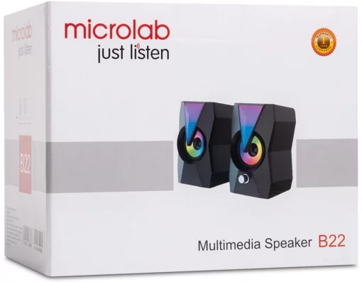 Акустична система MICROLAB B-22 2.0, USB, mini-jack, чорний