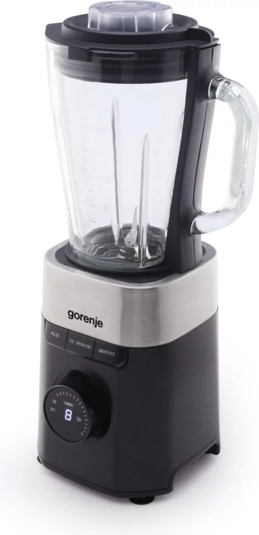 Блендер Gorenje стаціонарний 1000Вт, чаша-1500мл, скло, чорний