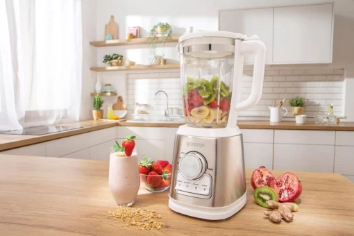 Блендер Gorenje стаціонарний 1400Вт, чаша-1750мл, скло, білий