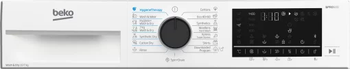 Прально-сушильна машина Beko фронтальна, 10(7)кг, 1400, А, 60см, дисплей, інвертор, пара, HomeWhiz, білий